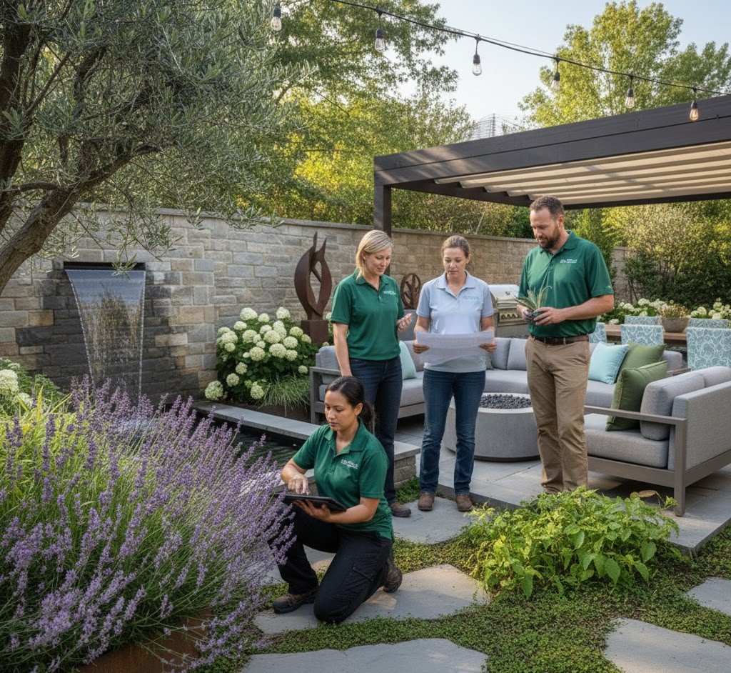 Our landscape design team at work