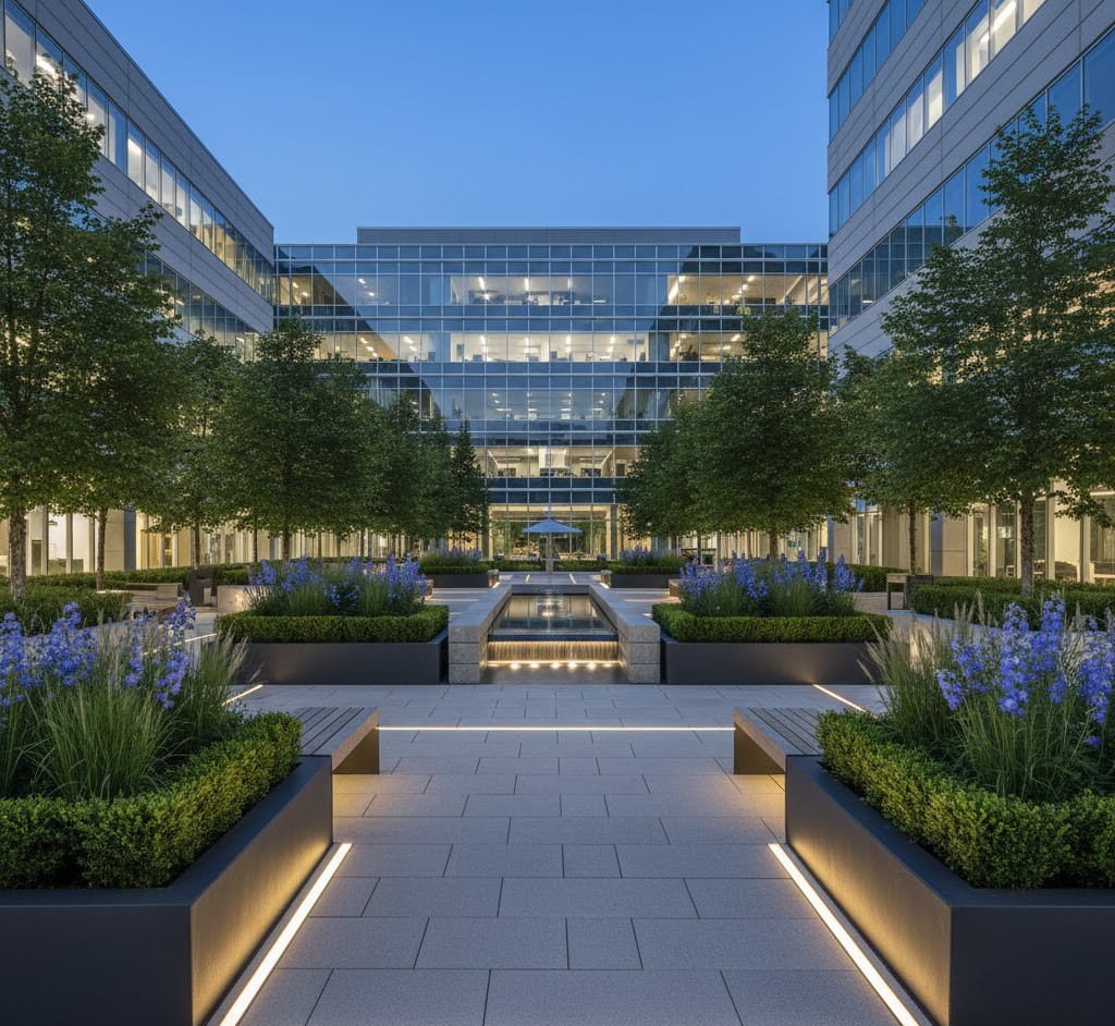 Commercial office landscape design