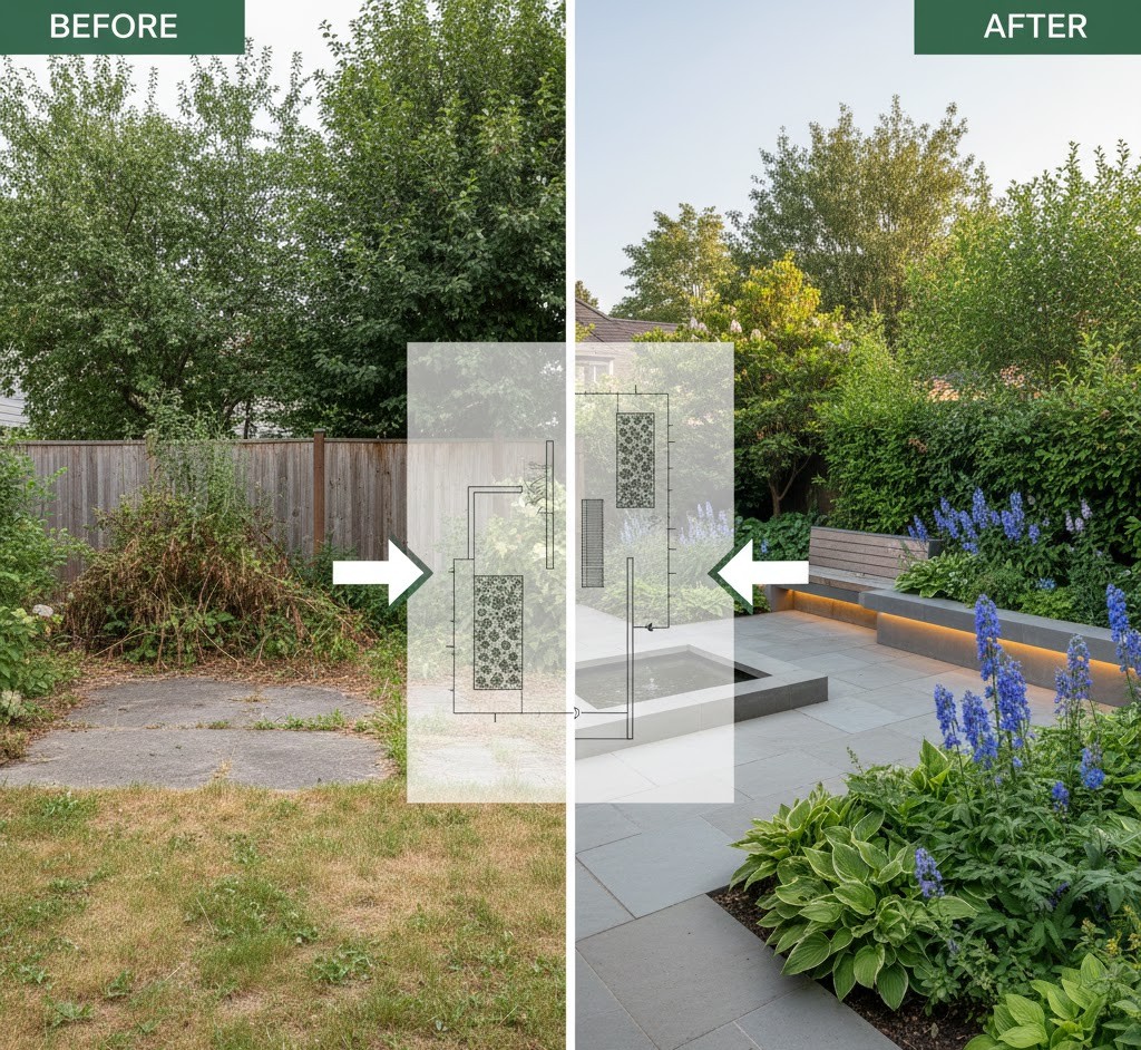 Landscape design process showcase